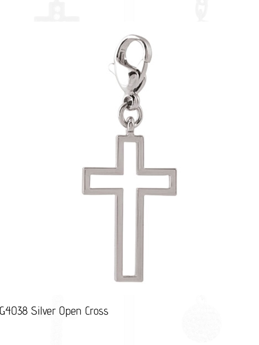Origami Owl silver cross dangle
